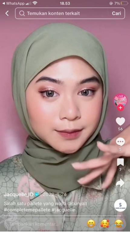 Sesi live commerce kategori Skincare